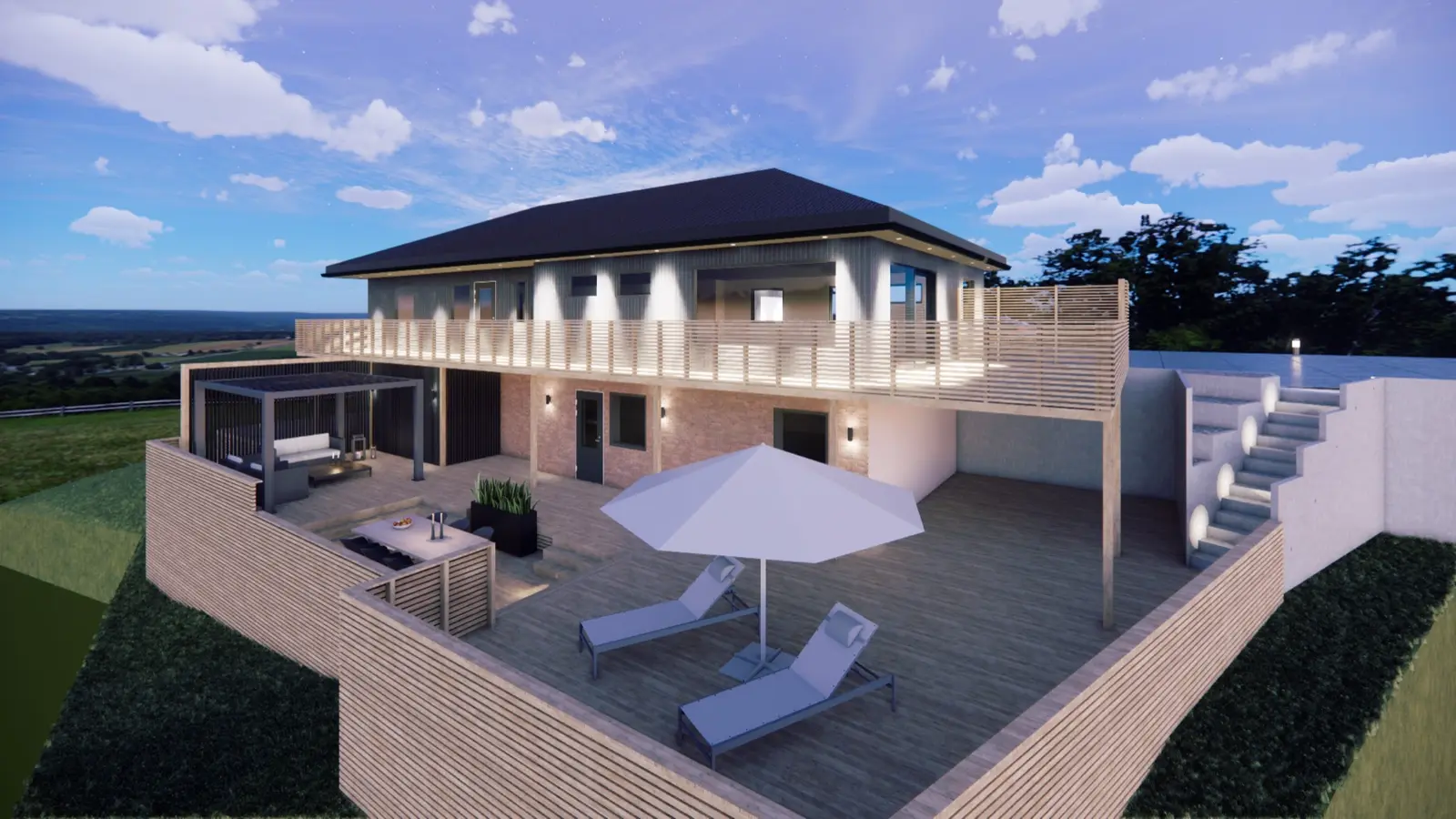 Enebolig med terrasse og hageplan, Østfold